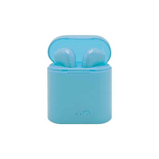 Audífonos promocionales inalámbricos de plástico con Bluetooth y estuche de carga – BT-AUD-0009