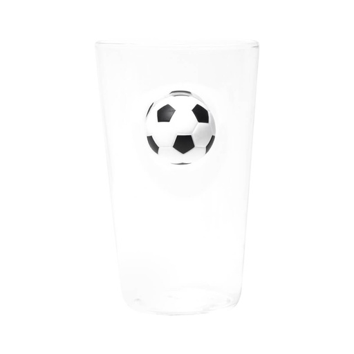 [BT-BAR-0049] Vaso promocional de vidrio de 500 ml con figura de balón fusionada al cuerpo – BT-BAR-0049
