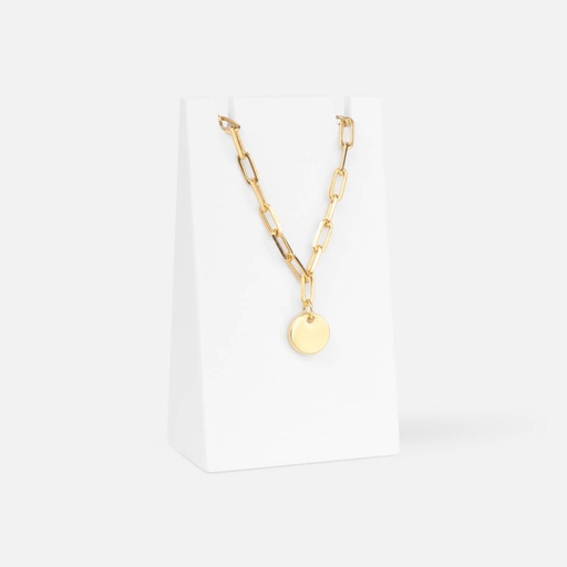 [BT-BEL-0068] Brazalete promocional de latón con chapa de oro de 16 cm y dije circular – BT-BEL-0068