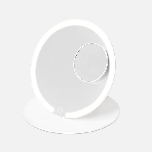 [BT-BEL-0048] Espejo plegable promocional de plástico con luz LED y aumento 5x – BT-BEL-0048