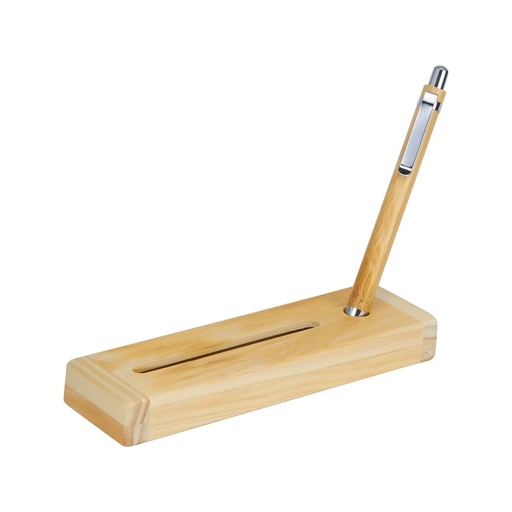 [BT-BOF-0011] Set promocional de bolígrafo de madera con estuche porta tarjetas – BT-BOF-0011