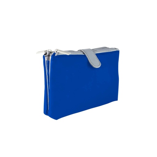 Cosmetiquera promocional de poliéster 20 x 14 x 3 cm con 2 compartimentos y cierre – BT-BEL-0002