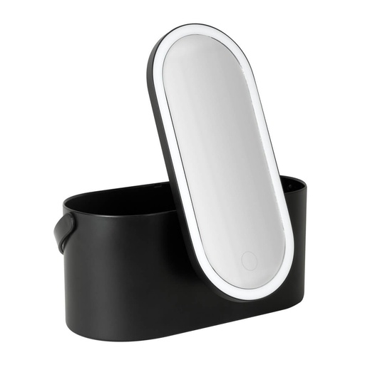 [BT-BEL-0044] Organizador promocional de cosméticos de plástico con espejo LED y botón táctil – BT-BEL-0044