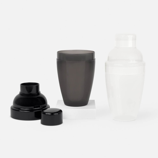 Coctelera promocional de plástico 325 ml con tapa extraíble y diseño transparente – BT-BAR-0042