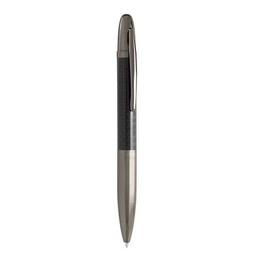 [BT-BOM-0006] Bolígrafo promocional de metal y fibra de carbono con mecanismo twist y estuche – BT-BOM-0006