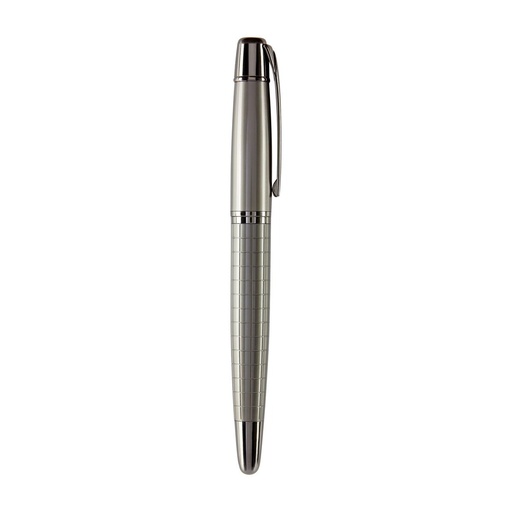 [BT-BOM-0013] Bolígrafo promocional de acero inoxidable con tapón y punta roller ball – BT-BOM-0013