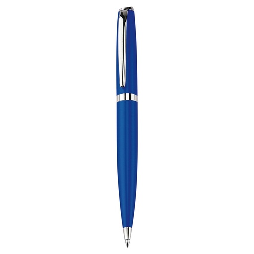 Bolígrafo promocional de acero inoxidable con mecanismo twist y funda incluida – BT-BOM-0038