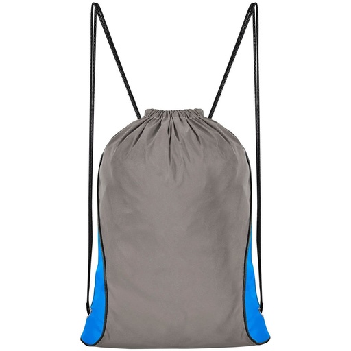 Bolsa-mochila promocional de poliéster con cierre de jareta y frente reflejante – BT-BOL-0013