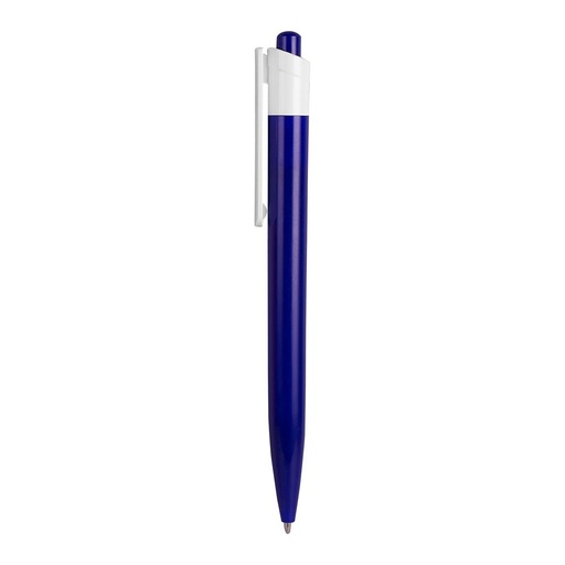 Bolígrafo promocional de plástico con tinta azul y área de impresión doble – BT-BOP-0043
