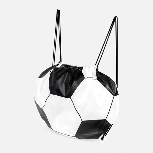 [BT-BOL-0098] Bolsa-mochila promocional de poliéster de 42 x 34.5 cm con cordones ajustables y diseño de balón – BT-BOL-0098