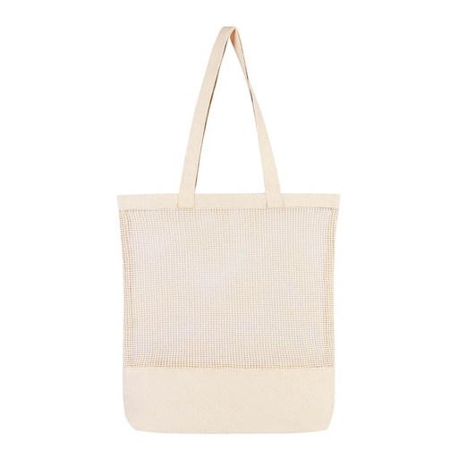 [BT-BOL-0049] Bolsa promocional de algodón de 39 x 41 cm con tejido de malla – BT-BOL-0049