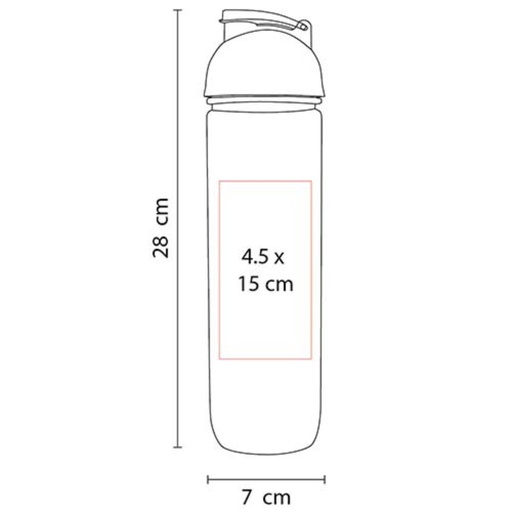Cilindro promocional de plástico 800 ml con infusionador para frutas y té – BT-CIP-0005