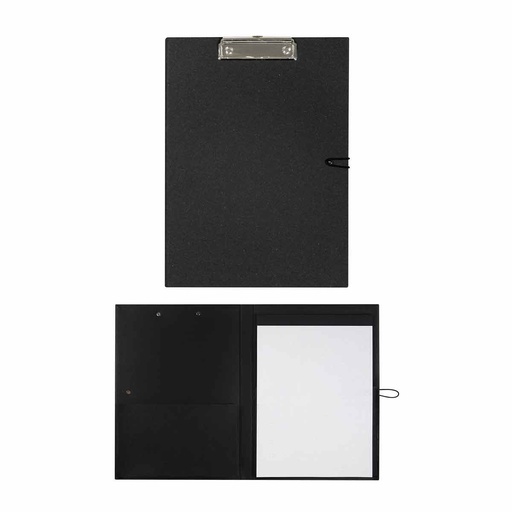 [BT-CAR-0006] Organizador de documentos promocional de cuero reciclado con clip metálico y soporte retráctil – BT-CAR-0006