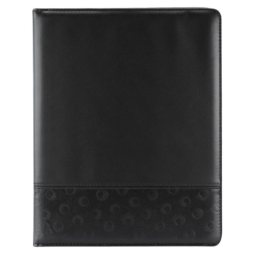 [BT-CAR-0012] Portafolio promocional de curpiel 24.4 x 31.6 cm con block de notas y compartimento para documentos – BT-CAR-0012