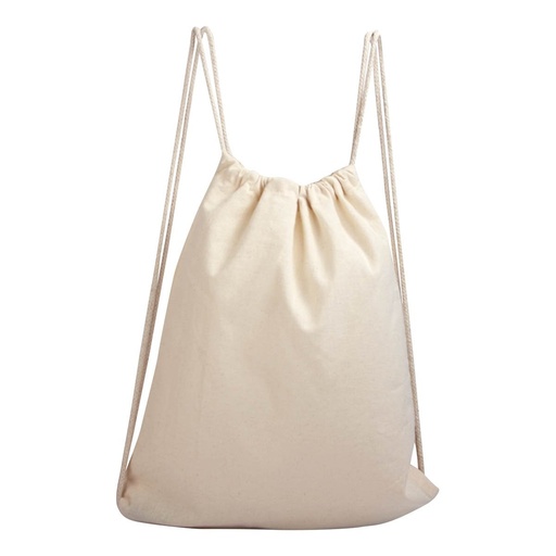 [BT-BOL-0039] Bolsa-mochila promocional de algodón de 32 x 41 cm con cerrado de jareta – BT-BOL-0039