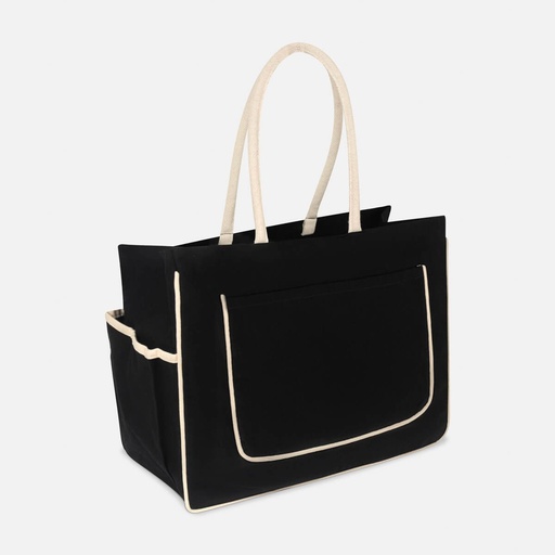 [BT-BOL-0083] Bolsa oversize promocional de canvas con broche magnético y bordes en color natural – BT-BOL-0083