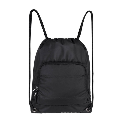 [BT-BOL-0043] Bolsa-mochila promocional de poliéster de 32 x 42 cm con bolsa frontal y cerrado de jareta – BT-BOL-0043