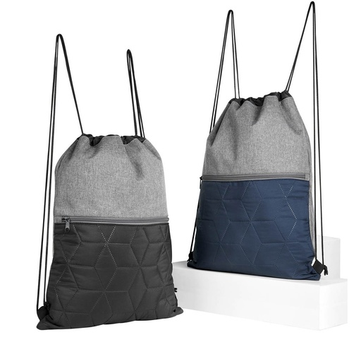Bolsa-mochila promocional de poliéster 33.5 x 45 cm con cierre de jareta y diseño capitonado – BT-BOL-0065