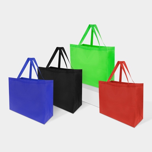 Bolsa jumbo promocional de non woven 90 g con fuelle y sellado a calor – BT-BOL-0082