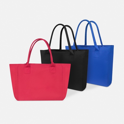 Bolsa promocional de poliéster con asas reforzadas y bolsillo interno – BT-BOL-0084