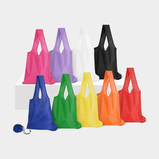 Bolsa promocional plegable de poliéster de 38 x 39.5 cm con estuche integrado y cordón ajustable – BT-BOL-0088