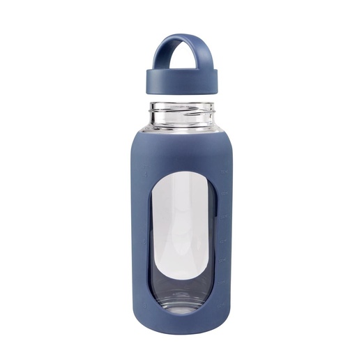 Cilindro promocional de vidrio borosilicato 800 ml con manga de silicón graduada – BT-CIV-0001