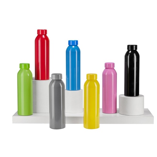 Cilindro promocional de aluminio 600 ml con pared sencilla y tapa de rosca – BT-CIM-0007
