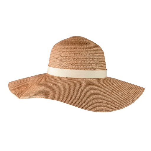 Sombrero promocional de paja de papel con cinta removible y broche de velcro