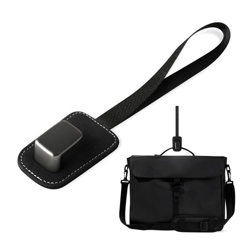 [BT-HER-0029] Colgador promocional para auto de curpiel, metal y poliéster con asa desmontable – BT-HER-0029