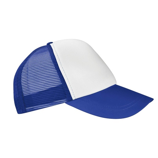 Gorra promocional de poliéster con malla y broche ajustable – BT-GOS-0001