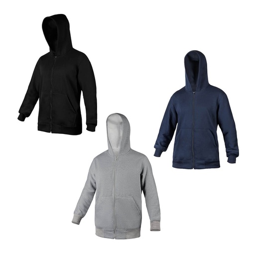 Hoodie promocional de algodón y poliéster con cierre y bolsas frontales – BT-CHC-0005