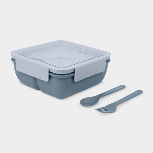 [BT-HIL-0021] Contenedor de alimentos promocional de plástico 1,250 ml con divisor interno y tapa hermética – BT-HIL-0021