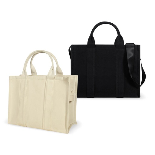 Bolsa promocional de canvas y poliéster con correa ajustable y removible – BT-BOL-0035