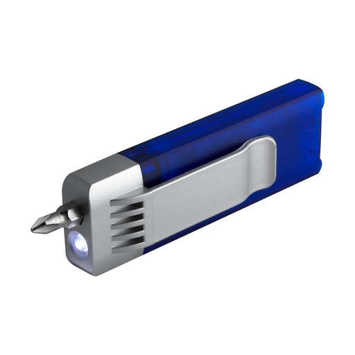 Destornillador promocional de plástico y metal con lámpara integrada y clip – BT-HER-0031