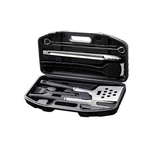 [BT-HOG-0007] Set promocional de utensilios para asar de acero inoxidable con cepillo de limpieza – BT-HOG-0007