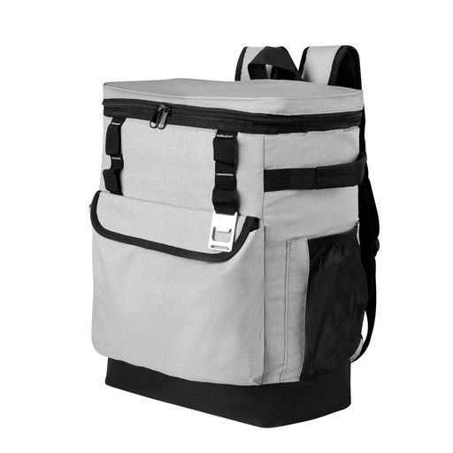 [BT-HIL-0038] Hielera-mochila promocional de poliéster 23 litros con destapador y bolsillos de red – BT-HIL-0038