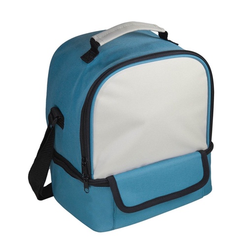 Lonchera promocional de poliéster con capacidad para 12 latas y bolsa para cubiertos – BT-HIL-0028