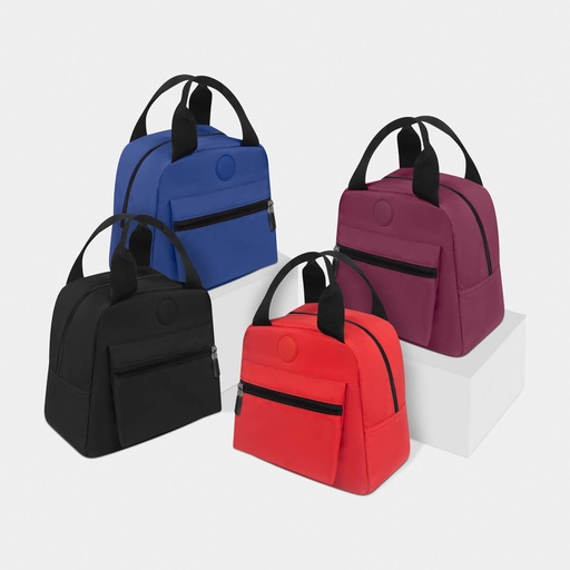 Lonchera promocional de poliéster 8.5 litros con interior plastificado y bolsillo frontal – BT-HIL-0077