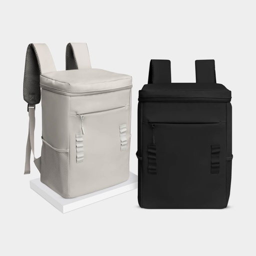 Lonchera-mochila promocional de curpiel 19 litros con mallas laterales y asas ajustables – BT-HIL-0081