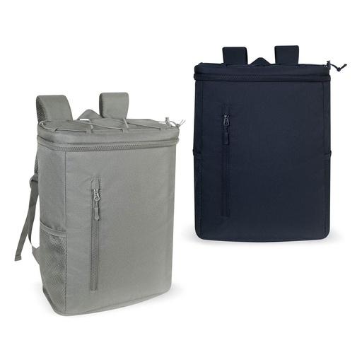 Hielera tipo mochila promocional de poliéster con capacidad para 24 latas y respaldo acolchado – BT-HIL-0064