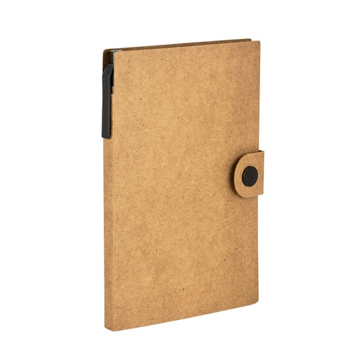 [BT-LIB-0003] Libreta promocional de cartón con 50 hojas y bolígrafo ecológico integrado – BT-LIB-0003