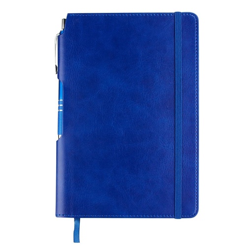Libreta promocional de curpiel de 14 x 20.7 cm con separador y elástico de cierre – BT-LIB-0007