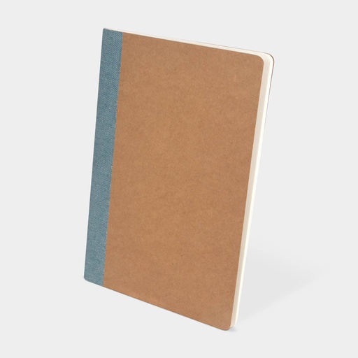 [BT-LIB-0054] Libreta promocional de cartón 13.7 x 21 cm con borde tipo mezclilla – BT-LIB-0054