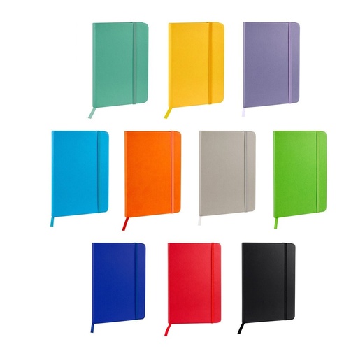 Libreta promocional de curpiel de 14.2 x 21 cm con láser y termograbado – BT-LIB-0017