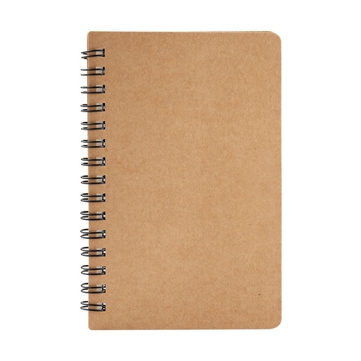 [BT-LIB-0066] Libreta promocional de papel de piedra 9.5 x 14 cm con espiral metálico doble – BT-LIB-0066