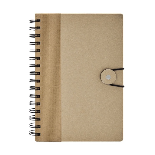 [BT-LIB-0073] Libreta promocional de cartón 14.7 x 21.5 cm con cierre elástico – BT-LIB-0073