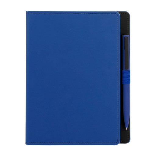 Libreta promocional de curpiel con 80 hojas y bolígrafo incluido – BT-LIB-0022