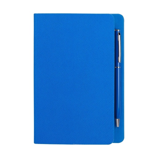 Libreta promocional de curpiel 12 x 17.5 cm con espacio imantado y bolígrafo metálico incluido – BT-LIB-0038