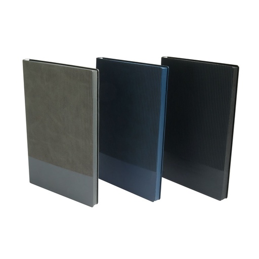 Libreta promocional de curpiel 15 x 21 cm con pasta de doble textura y espacio para fecha – BT-LIB-0070