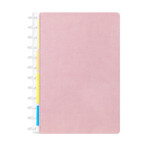 Libreta promocional de curpiel con hojas removibles y regla de PVC – BT-LIB-0044